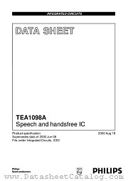 TEA1098A datasheet pdf Philips