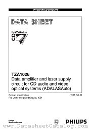 TZA1026 datasheet pdf Philips