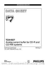 TZA1027HL datasheet pdf Philips