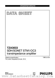 TZA3033U datasheet pdf Philips