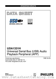 UDA1331H datasheet pdf Philips
