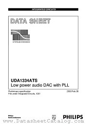 UDA1334ATS datasheet pdf Philips