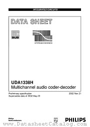 UDA1338H datasheet pdf Philips