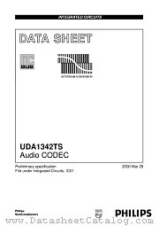 UDA1342 datasheet pdf Philips