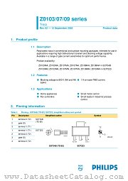Z0109 datasheet pdf Philips