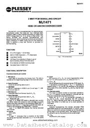 MJ1471 datasheet pdf PLESSEY Semiconductors