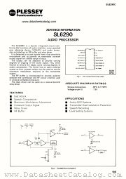 SL6290 datasheet pdf PLESSEY Semiconductors
