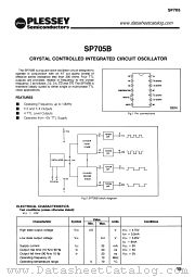 SP705B datasheet pdf PLESSEY Semiconductors
