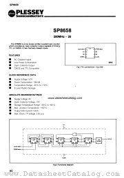 SP8658 datasheet pdf PLESSEY Semiconductors