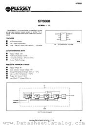 SP8660 datasheet pdf PLESSEY Semiconductors