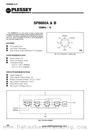 SP8660B datasheet pdf PLESSEY Semiconductors