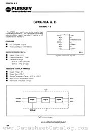 SP8670B datasheet pdf PLESSEY Semiconductors