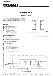 SP8695B datasheet pdf PLESSEY Semiconductors