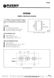 SP8906 datasheet pdf PLESSEY Semiconductors