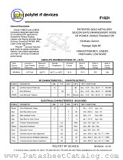 F1021 datasheet pdf Polyfet RF Devices