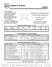L88016 datasheet pdf Polyfet RF Devices