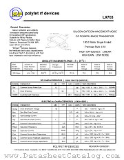 LX703 datasheet pdf Polyfet RF Devices