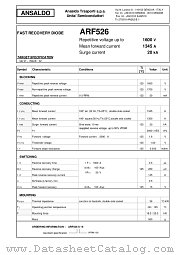 ARF526S16 datasheet pdf POSEICO SPA