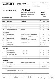 ARF675S45 datasheet pdf POSEICO SPA