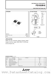 FS16UM-6 datasheet pdf Powerex Power Semiconductors