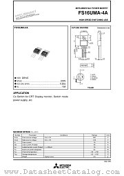 FS16UMA-4A datasheet pdf Powerex Power Semiconductors
