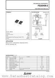 FS30KM-2 datasheet pdf Powerex Power Semiconductors