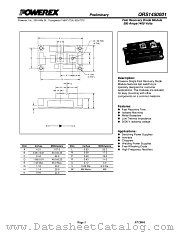 QRS1450001 datasheet pdf Powerex Power Semiconductors