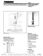 T700 datasheet pdf Powerex Power Semiconductors