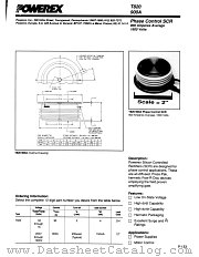 T820900A datasheet pdf Powerex Power Semiconductors