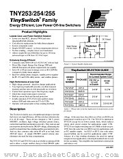 TNY253G datasheet pdf Power Integrations Inc