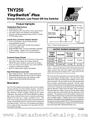 TNY256P datasheet pdf Power Integrations Inc