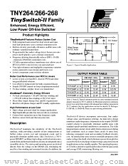 TNY266G datasheet pdf Power Integrations Inc