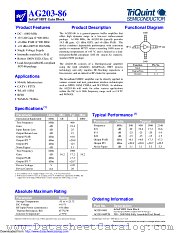 AG203-86G datasheet pdf Qorvo