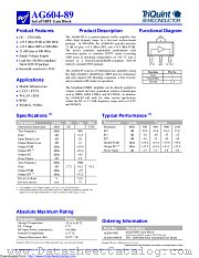 AG604-89G datasheet pdf Qorvo