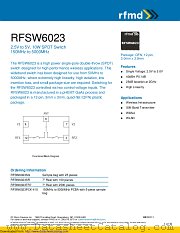 RFSW6023 datasheet pdf Qorvo