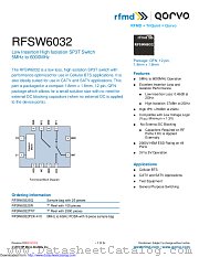 RFSW6032 datasheet pdf Qorvo