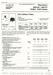 T2313D datasheet pdf RCA Solid State