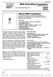 3N143 datasheet pdf RCA Solid State