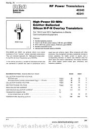 40340 datasheet pdf RCA Solid State