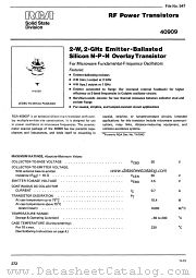 40909 datasheet pdf RCA Solid State