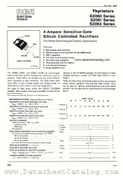 S2062Y datasheet pdf RCA Solid State