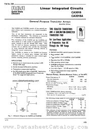 CA3018A datasheet pdf RCA Solid State