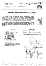 CA3021 datasheet pdf RCA Solid State