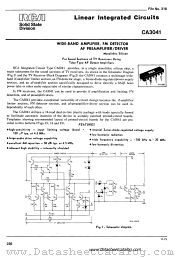 CA3041 datasheet pdf RCA Solid State