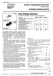 CA3058 datasheet pdf RCA Solid State