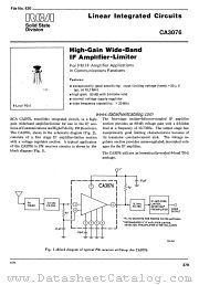 CA3076 datasheet pdf RCA Solid State