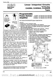 CA3094E datasheet pdf RCA Solid State