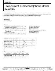 BA3575FS datasheet pdf ROHM