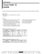 BA3836 datasheet pdf ROHM