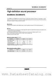 BA3880AS/AFS datasheet pdf ROHM